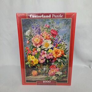 New Sealed Castorland 1000 Piece Jigsaw Puzzle, June Flowers in Radiance